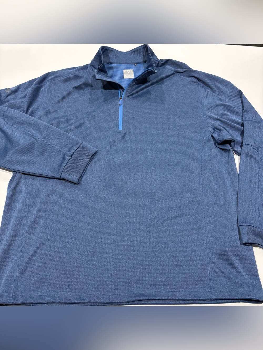 Callaway Weather Series 1/4 Zip Pullover Mens XXL Blue Swing Tech Golf Shirt